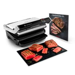 Tefal OptiGrill Elite XL Grill électrique, Cuisson auto Guide intuitif, 16 programmes, Aliments congelés, Viande marquée, Mode manuel, Compatible lave-vaisselle, Livret de recettes GC760D12