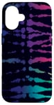 iPhone 16 Tiedye Blue, Purple, Cyan, Hippie Punk Rock Tie Dye Case