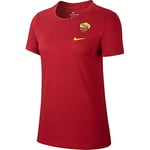 Nike Roma W NK Tee Evergreen CRST T-Shirt Femme, Team Crimson, FR : L (Taille Fabricant : L)