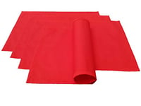 Lemos Home Lot de 4 Sets de Table Environ 46 x 36 cm en Coton Plusieurs Couleurs (Rouge)