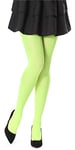 Bellivalini Collant en Microfibre Femme 60 DEN BLVFI1002 (Neon Jaune, XXL (Taille du Fabricant: 6))