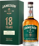 Jameson 18 Year Old Triple Distilled Irish Whiskey with Giftbox | 46% ABV | 70CL | Premium Irish Whiskey Matured in Oak Casks | Finished in Virgin American Oak Barrels | Wood & Spicy Toffee Notes