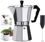 HK Online Italian Espresso STOVE TOP Coffee Maker & Electric MILK FROTHER -Cont