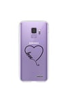 Evetane Coque et étui téléphone mobile samsung galaxy s9 360 intégrale transparente coeur love tendance evetane.