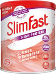 Slimfast Summer Strawberry Flavour Milkshake Powder, 438G