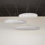 Takabsorbent Sound Off Cirkel EcoSUND, Färg Vit, Diameter Ø 80, Ljuskälla 1 lampa