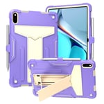 Huawei MatePad 11 Tough Case m. Stativfunktion & Pen Holder - Purple & Beige