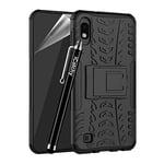 iCatchy For Samsung Galaxy A10 Case, Heavy Duty Hard Tough Dual Layer Hybrid Shockproof Cover compatible For Samsung Galaxy A10 Phone Case (Black)