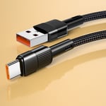 Datakaapeli Pikalataus USB C Type 7A Easy Connection Smooth Transmission Puhelimen latausjohdon vaihto Huawei Blackille