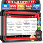 LAUNCH X431 CRP919E BT Bluetooth OBD2 Scanner Car Diagnostic Tool All System, Bidirectional Control, CANFD & DOIP, FCA, V.A.G. Guided, 31+ Reset Service, ECU Coding, 2-Year Update, Upgraded of CRP919E