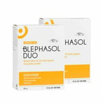 2x Blephasol Duo Lotion 100ml bottle & cotton 100 pads for Blepharitis Thea