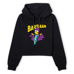 The Simpsons Bartman Women's Cropped Hoodie - Black - XS - Noir