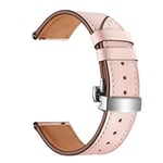 22mm Bracelet en Cuir pour Samsung Galaxy Watch 3 45mm/Galaxy Watch 46mm/Gear S3 Frontier Classic,For Huawei Watch 2 Classic/3/3 pro/GT/2/3 Bracelet de Remplacement,Silver button pink