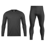 Orbiz Ensemble de sous-vêtements thermiques pour homme - Haut à manches longues et pantalon long - Sous-vêtements d'hiver parfaits, gris, XXL