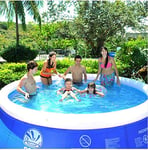 YB&GQ Extra Large épaissie Pataugeoire pour Bébé Et Enfants,Gonflables Piscine Familiale Rond,Jardin Arrière-Cour Été Piscine A 396x84cm(156x33inch)