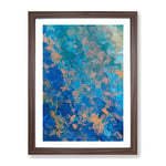 Allure Abstract Framed Print for Living Room Bedroom Home Office Décor, Wall Art Picture Ready to Hang, Walnut A4 Frame (34 x 25 cm)