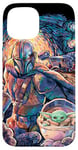 Coque pour iPhone 15 Star Wars The Mandalorian & Grogu Starry Night Van Gogh