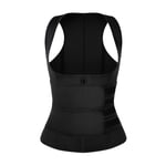 HGGG Women Shapewear,2-in-1 Bust Lifter & Waist Shaper,2 in 1 Postpartum Support Recovery Belly Wrap,Adjustable Neoprene Double Pull Lumbar Support Lower Back Belt Brace (Black, XL)