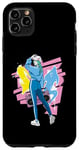 Coque pour iPhone 11 Pro Max 80s HipHop Girl Graffiti Boombox DJ 90s Breakdance Dancer