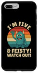 Coque pour iPhone 7 Plus/8 Plus Five and Feisty Monster Birthday Graphic for Kids