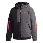 adidas Men's BTS Hooded Jacket, mens, Jacket, FT2445, Grefiv/black/orange., S