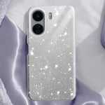 Avizar Case for Xiaomi Redmi 13C Glitter Semi-rigid Slim Silicone, Silver