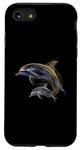 Coque pour iPhone SE (2020) / 7 / 8 Art De Maman Et Bébé Dauphin Pour Les Amoureux Des Dauphins