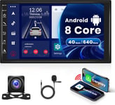 4G+64G 8 Core Android Autoradio 2 Din avec sans Fil Apple Carplay Android Auto GPS Navi WiFi 7 Pouces Autoradio avec Mirror Link Bluetooth FM/AM/RDS/EQ/Dab/USB/OBD Commande au Volant Caméra de.[G928]