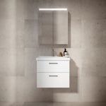 INR Möbelpaket Viskan Solid med Tvättställ och handtag, Spegelskåp Stage 226057