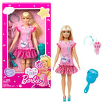 Barbie - Ma Première, Poupée pour Tout-Petits, Ma Première Poupée Malibu, 34 Cm, Blonde avec Chaton en Peluche, Accessoires, Corps Doux Et Flexible, Jouet Enfant, Dès 3 Ans, Hll19