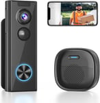 Wireless Video Doorbell Camera with Chime 2k HD Smart Door Bell with... 