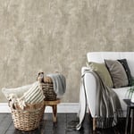 Metallic Cove Texture Muriva Wallpaper 207501 Cream Concrete Stone Wall