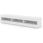 Salone Srl - Meuble tv mural ou sur pied manta 160 blanc mat