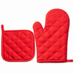 UK Oven Gloves Heat Resistant Quilted Mitts Skin Friendly for Cooking 1 Pair