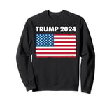 Vintage Trump 2024 Design 47th President USA Flag Men Women Sweatshirt