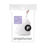 Pack de 20 sacs poubelle 50-60L code p - Simplehuman