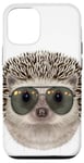 Coque pour iPhone 12/12 Pro Hérisson portant une lunette de soleil aviateur Swag