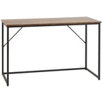 Bureau à Domicile Industriel Bois Sombre et Cadre en Métal Noir 120 x 55 cm Pem