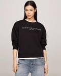 Tommy Hilfiger Modern Regular Corp Logo Womens Sweatshirt - Black - Size Medium