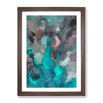 Exposure To The Elements Abstract Framed Print for Living Room Bedroom Home Office Décor, Wall Art Picture Ready to Hang, Walnut A4 Frame (34 x 25 cm)