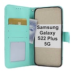 Flower Standcase Wallet Samsung Galaxy S22 Plus 5G (SM-S906B/DS) (Aqua)