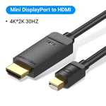 4K 30Hz - 2m - adaptateur Mini DisplayPort vers HDMI 4K HD, Mini DP vers HDMI, pour MacBook Air, PC, iMac TV, projecteur Thunderbolt 2 vers HDMI