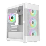 Vida Zephyr ARGB mATX Gaming Case - White ZEPHYR-WHT