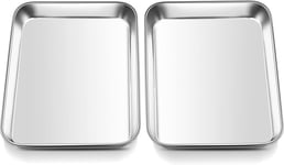 Mini Oven Tray, Onader Stainless Steel Small Baking Trays Sheets Pan, Rectangle