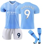 Nr. 9 Harland Fotbollströja barn Fotboll Set Shorts Med Sockor 28#