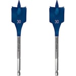 Bosch Professional 1x Expert SelfCut Speed Spade Drill Bit (for Softwood, Chipboard, Ø 30,00 mm, Length 152 mm, Accessories Rotary Impact Drill) (Pack of 2)