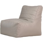 Pouf fauteuil de jardin Modulaire d'extérieur, 65x96x72cm, Jardin ou Salon, Beige Galet - Veeva