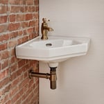 Lavabo d'angle suspendu - 42 x 29 cm - Richmond