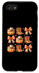 Coque pour iPhone SE (2020) / 7 / 8 Bottes citrouille Western Autumn Vibes Cozy Season Automne