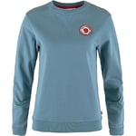 Fjallraven 87230-543 1960 Logo Badge Sweater W Sweatshirt Women's Dawn Blue Size S